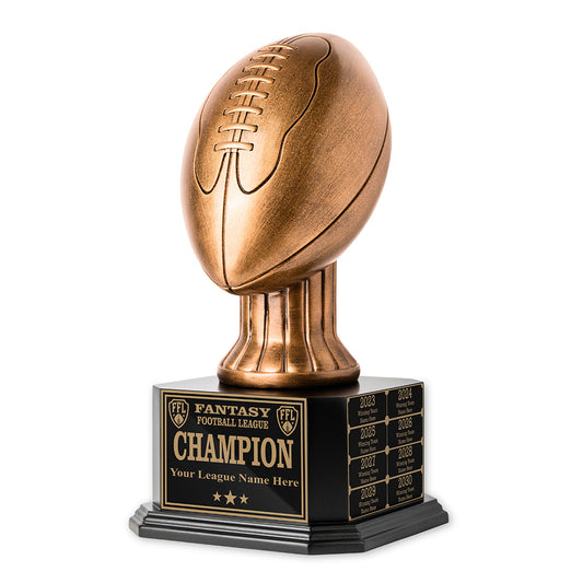 16" Football Trophy - Antique Gold