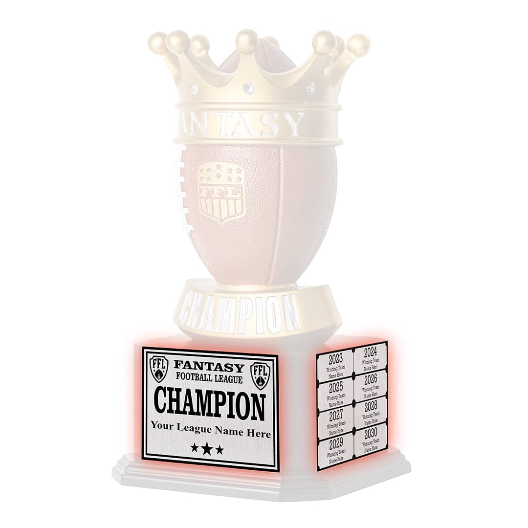 TrophySmack 15" Crown Perpetual Fantasy Football Trophy Engraving Redemption