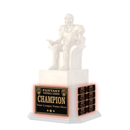 TrophySmack 15" Golden Player Perpetual Fantasy Football Trophy Engraving Redemption