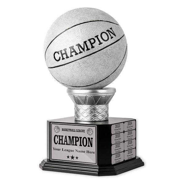 Gold trophy basketball design Black and White Stock Photos