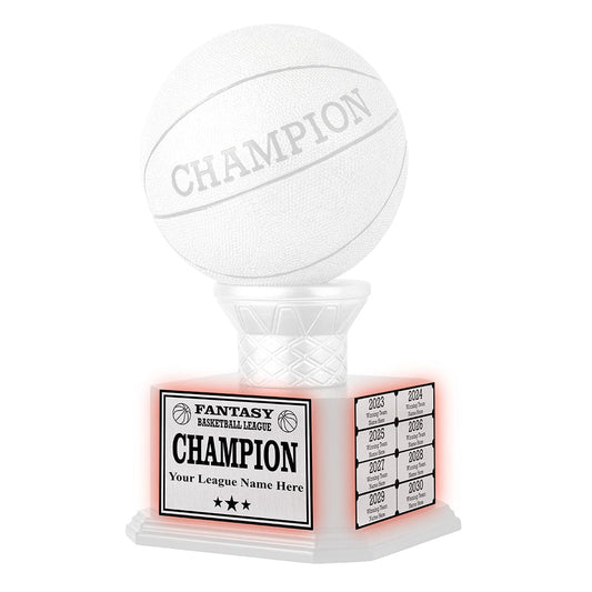 TrophySmack 15" Silver Basketball Perpetual Basketball Trophy Engraving Redemption