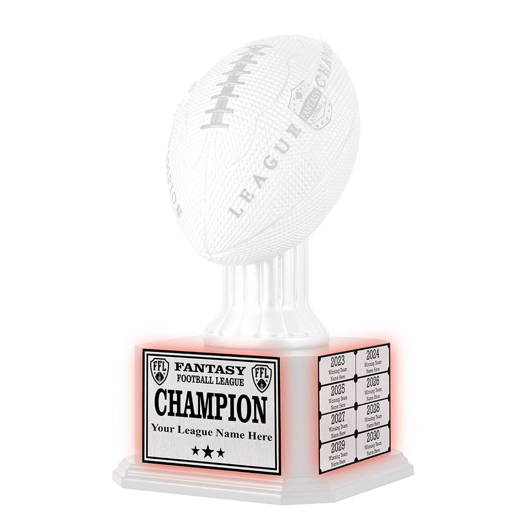 TrophySmack 15" Silver Perpetual Fantasy Football Trophy Engraving Redemption