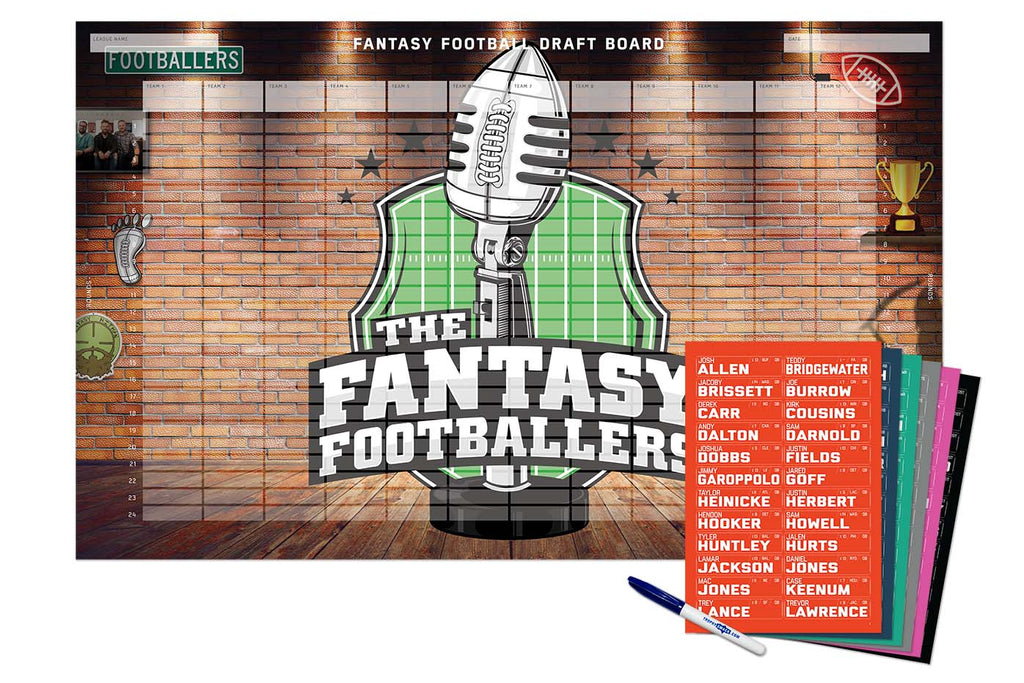 The Fantasy Footballers Official Draft Board Kit – TrophySmack
