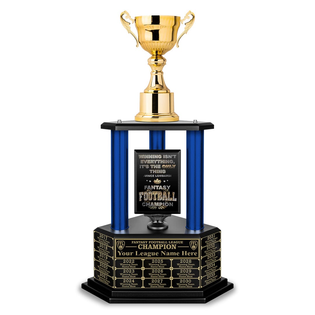 15 Perpetual Fantasy Football Trophy - Gold Cup – Fantasy Champs