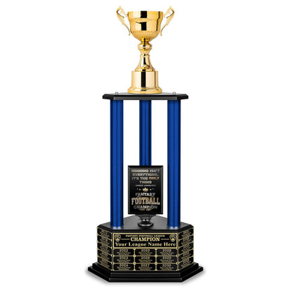 TrophySmack 26"-36” Fantasy Football Perpetual Trophy - Gold Cup