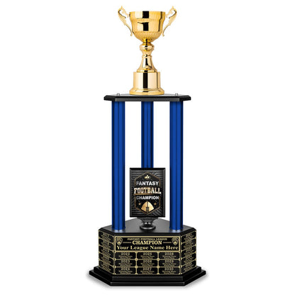 TrophySmack 26"-36” Fantasy Football Perpetual Trophy - Gold Cup