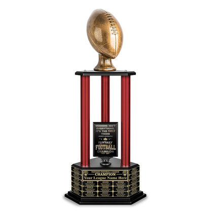 TrophySmack 26-56” Antique Gold Football Championship Trophy