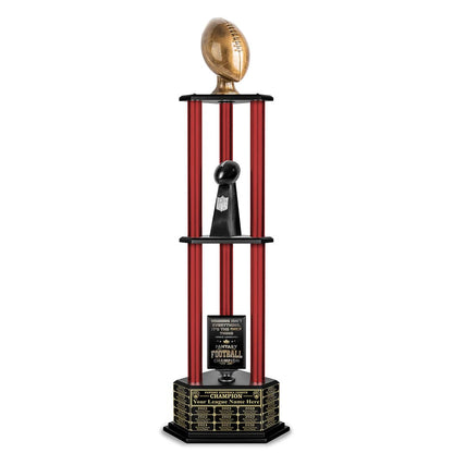 TrophySmack 26-56” Antique Gold Football Championship Trophy