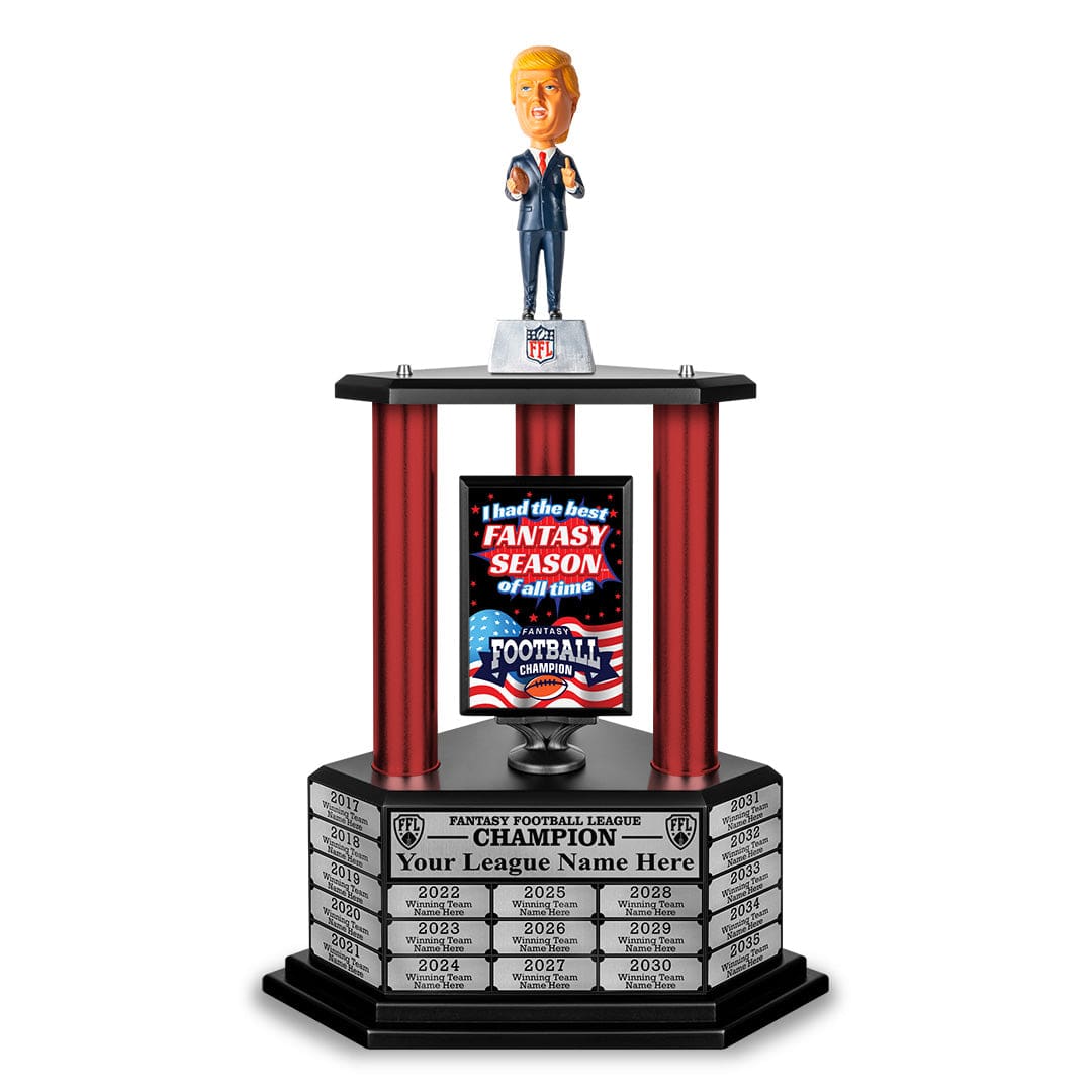 TrophySmack El Presidente perpetual fantasy football trophy with intricate base design