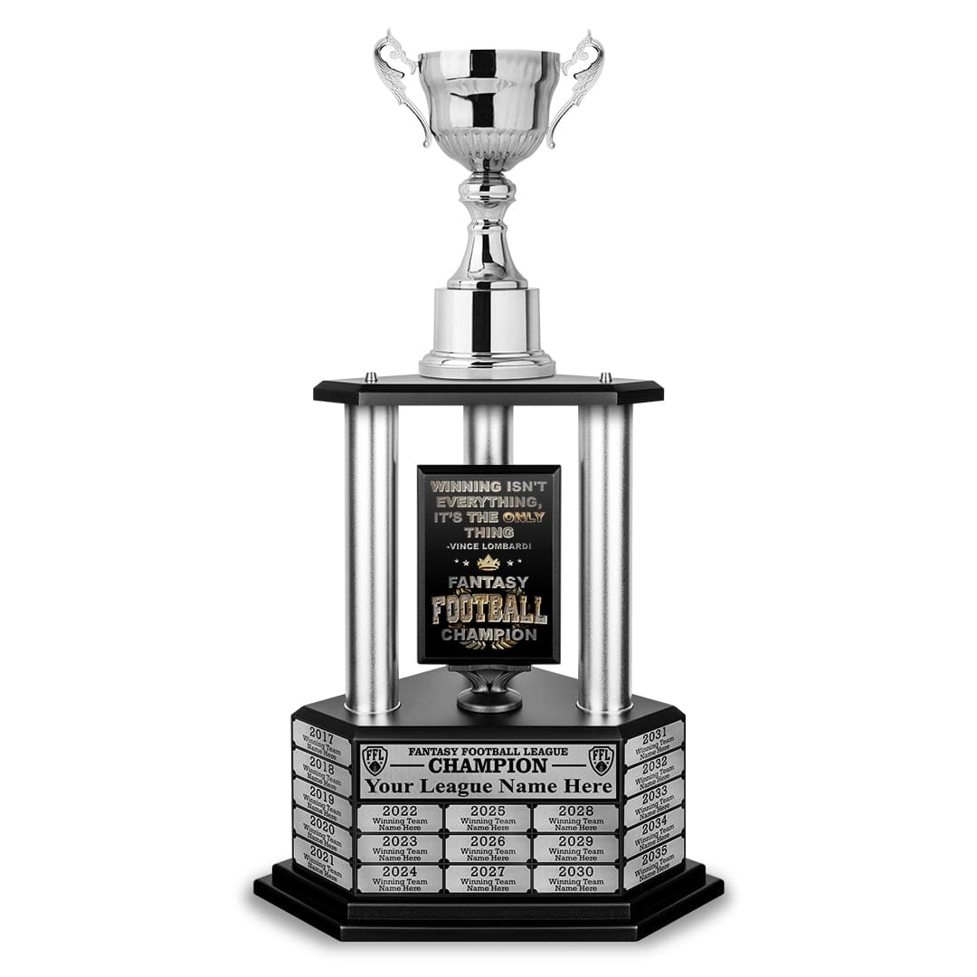 Perpetual Trophies  14 Fantasy Football Champion King Perpetual Trophy