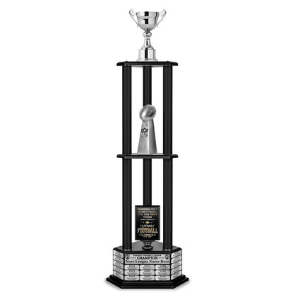 TrophySmack 26"-56" Fantasy Football Perpetual Trophy - Silver Cup