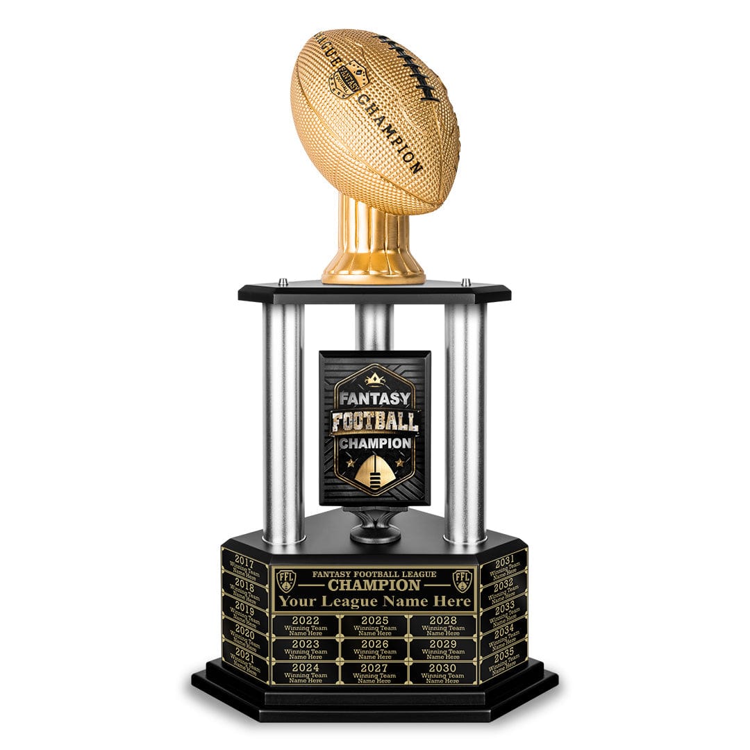 15 Perpetual Fantasy Football Trophy - Gold Cup – Fantasy Champs