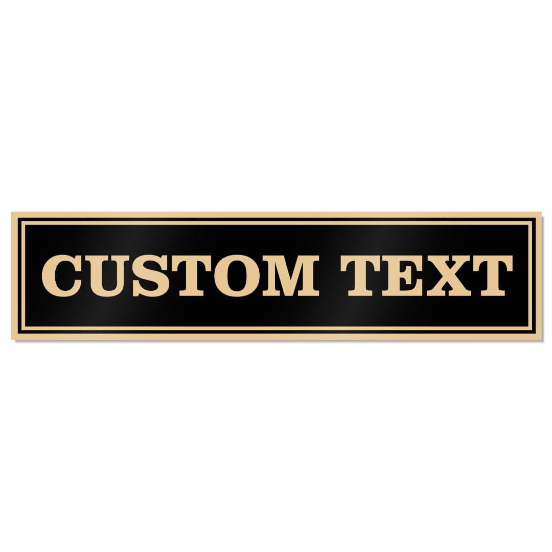 TrophySmack 3 Column Custom League Plate - Black/Gold