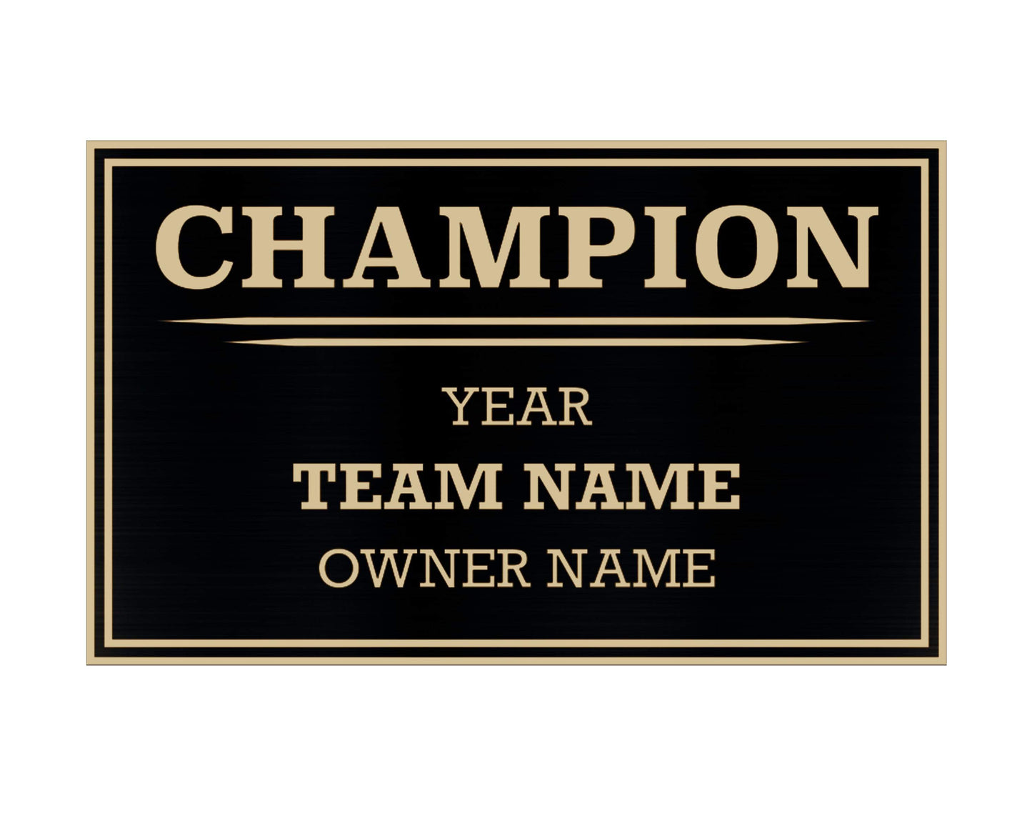 TrophySmack 3 Column Single Winner League Plate - Gold