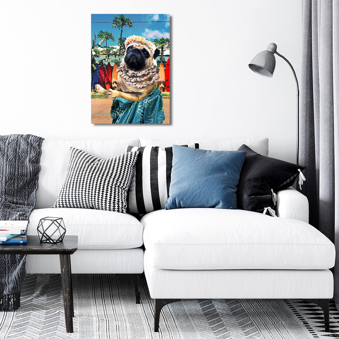 TrophySmack Aloha Pug - Metal Wall Art