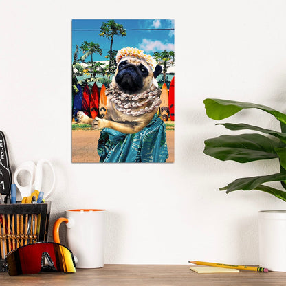 TrophySmack Aloha Pug - Metal Wall Art