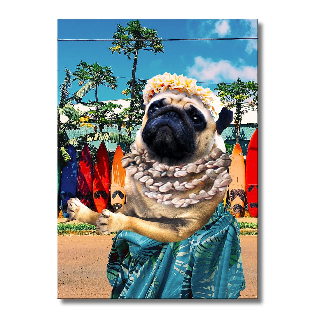 TrophySmack Aloha Pug - Metal Wall Art