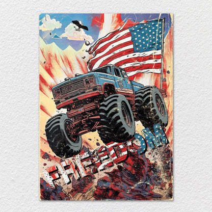 TrophySmack American Freedom Truck - Metal Wall Art