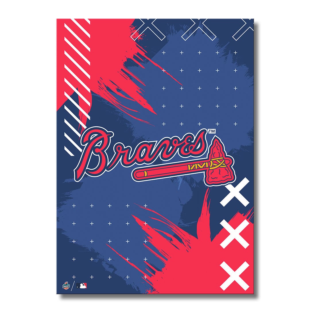 Atlanta Braves Stitch Logo - Metal Wall Art - TrophySmack