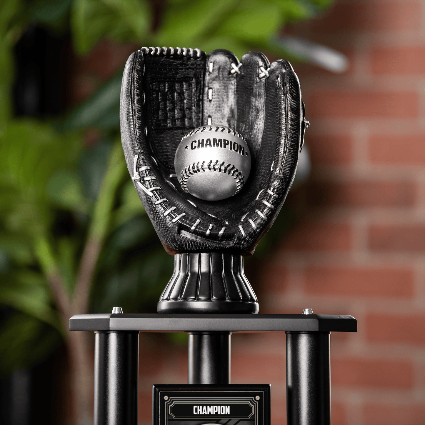 TrophySmack Baseball Trophy Black Topper