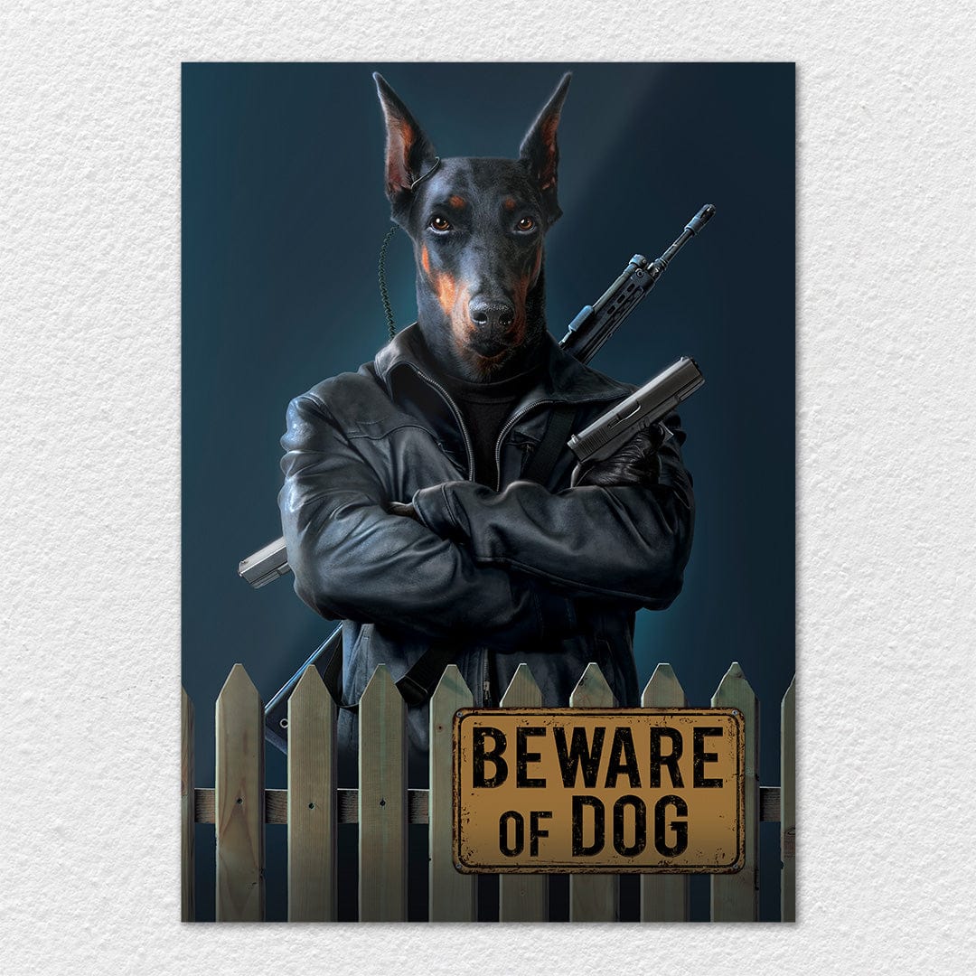 TrophySmack Beware of Dog - Metal Wall Art