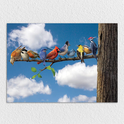 TrophySmack Birds on Branch - Metal Wall Art