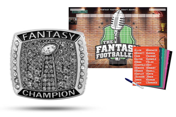 Fantasy Football Superstar Draft Board with Ring – TrophySmack - TrophySmack