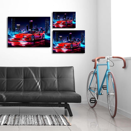 TrophySmack Classic Red Skyline - Metal Wall Art