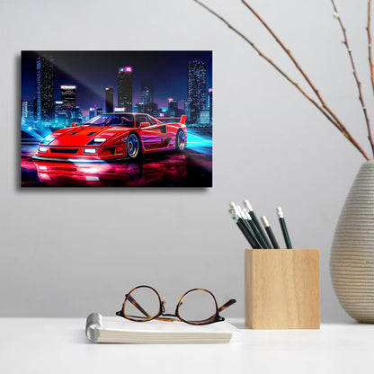 TrophySmack Classic Red Skyline - Metal Wall Art