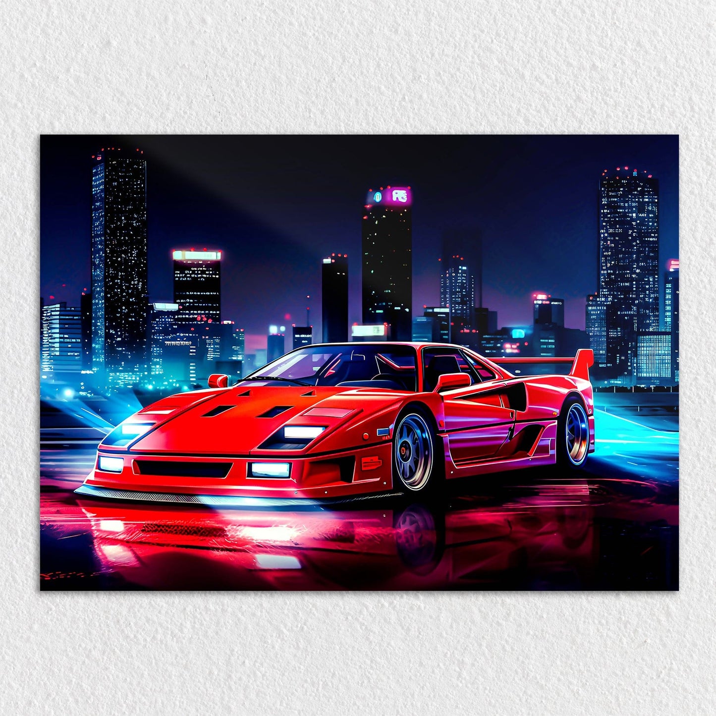 TrophySmack Classic Red Skyline - Metal Wall Art