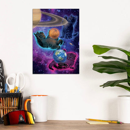 TrophySmack Cosmic Kittens - Metal Wall Art