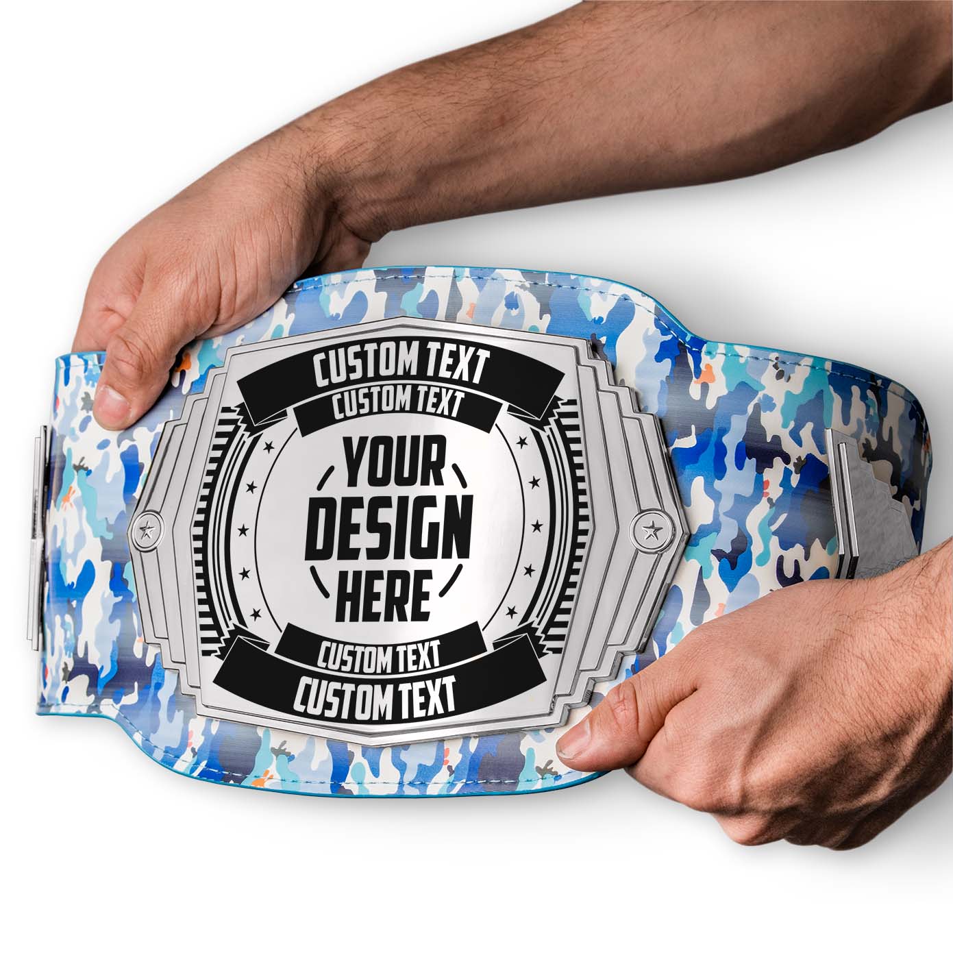 Mini Championship Belt - Custom 1lb Title Belt | TrophySmack | Silver / Pink