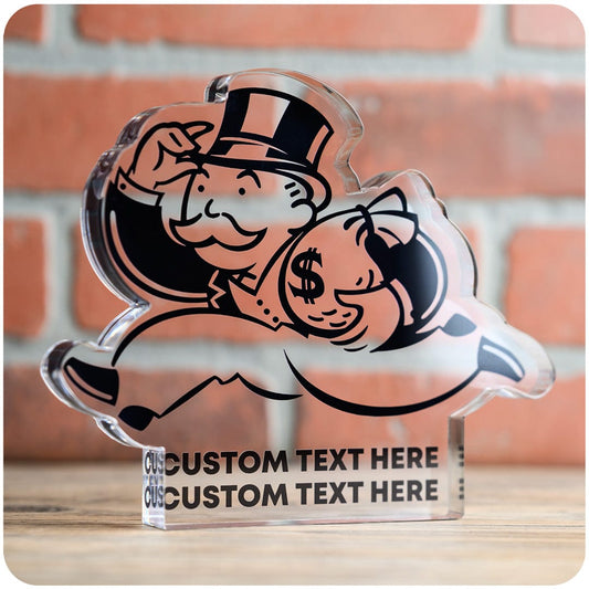 TrophySmack Custom Acrylic Monopoly Man Trophy