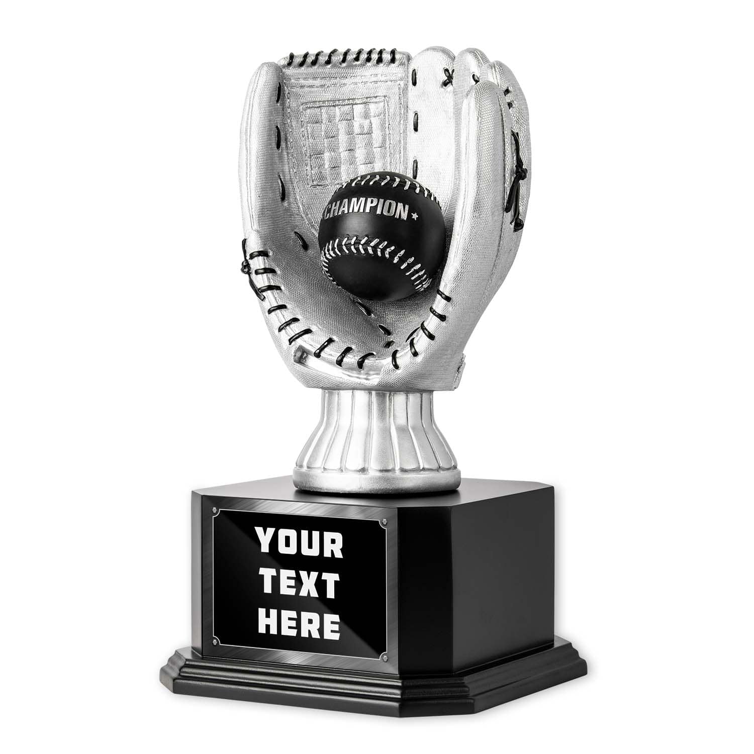 TrophySmack customizable baseball trophy with square base