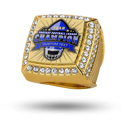 TrophySmack custom fantasy football championship ring with bold design