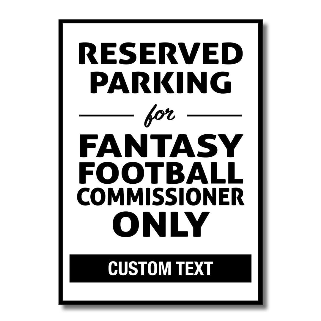 trophy smack custom reserved parking for commissioner metal wall art with a personalized design