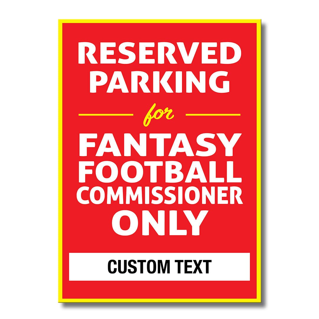 TrophySmack Custom Reserved Parking for Commissioner  - Metal Wall Art