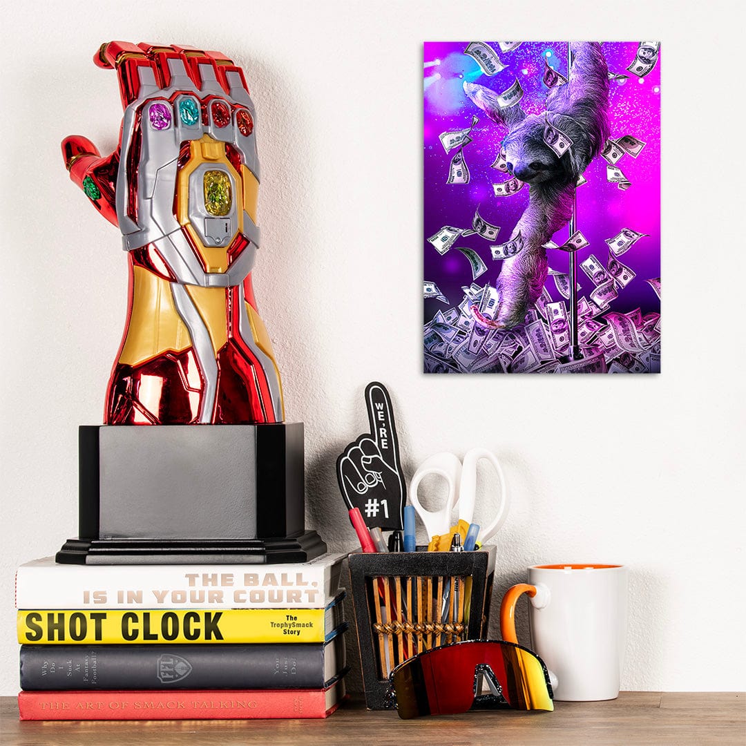 TrophySmack Dancing Pole Sloth Dance - Metal Wall Art