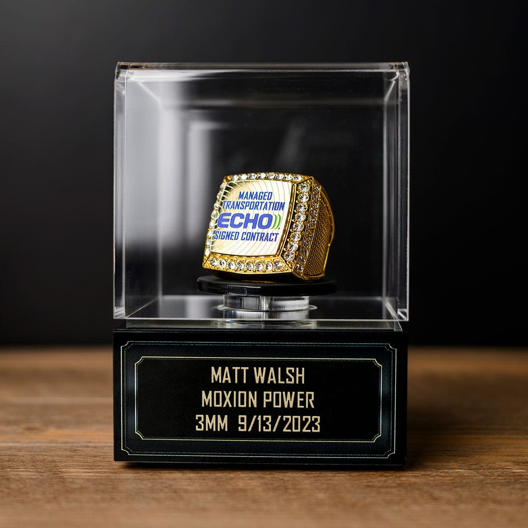 Design Your Own Championship Ring Spinning Display Case TrophySmack