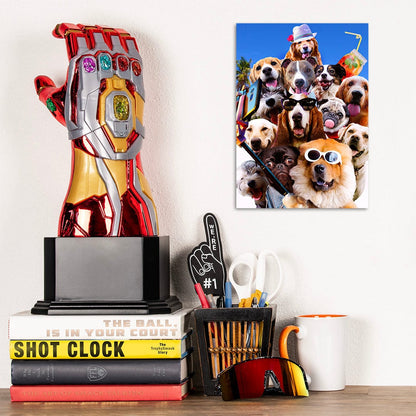 TrophySmack Dog Selfie Wearing Glasses - Metal Wall Art