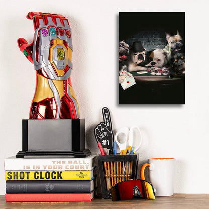 TrophySmack Dogs Gambling - Metal Wall Art