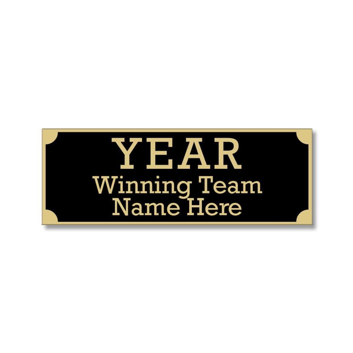 Engraved Name Plate - Black/Gold - TrophySmack