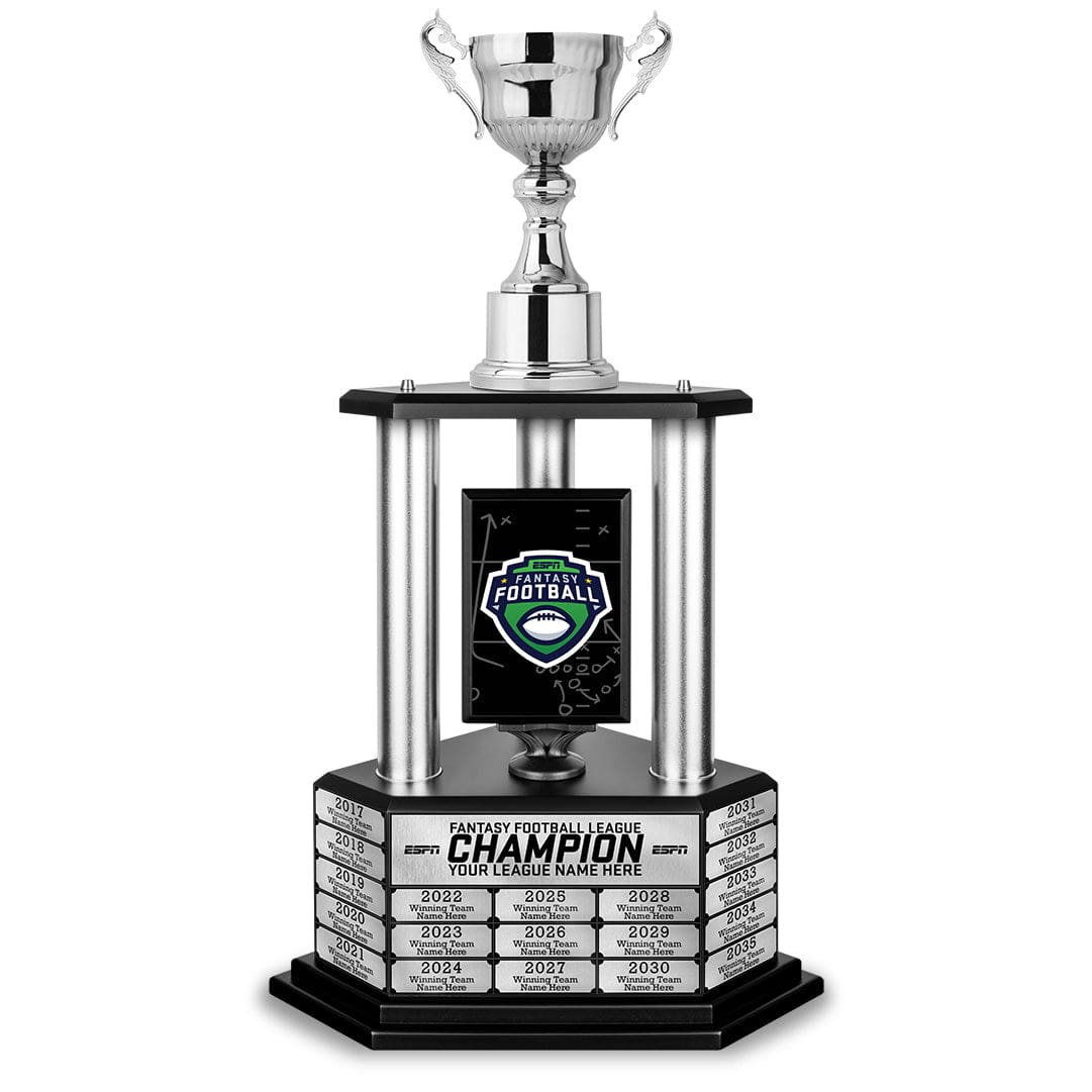 TrophySmack Perpetual Fantasy Football Trophy - Customizable Championship  Trophy Award Winner | Free Engraving up to 19 Years Past Winners, 15 Inch