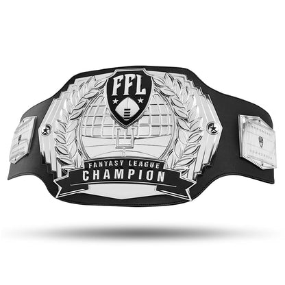 TrophySmack Fantasy Football Championship Belt - Silver