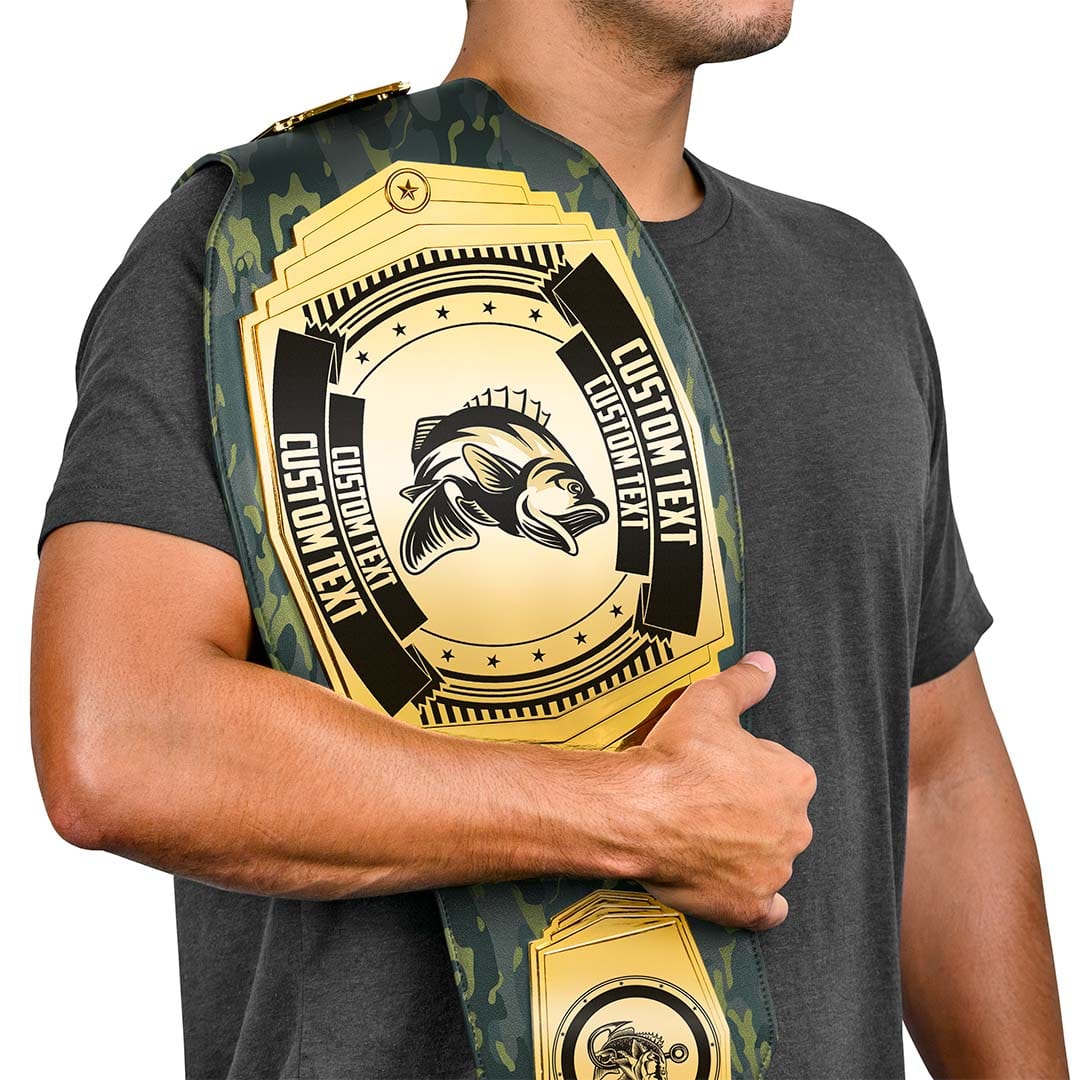 TrophySmack Fishing 6lb Customizable Championship Belt