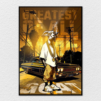 TrophySmack GOAT King - Metal Wall Art