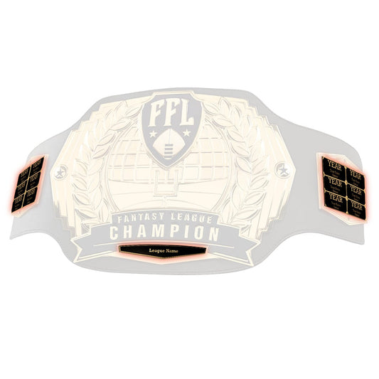 TrophySmack Gold Fantasy Football Championship Belt Engraving Redemption