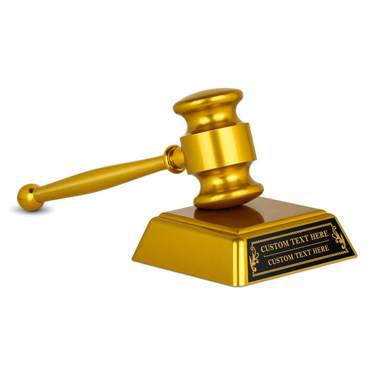 TrophySmack Golden Commissioner's Gavel