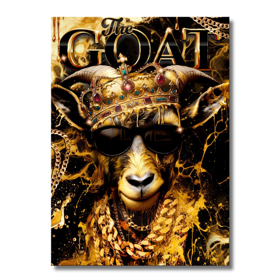 TrophySmack Golden GOAT - Metal Wall Art