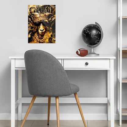 TrophySmack Golden GOAT - Metal Wall Art